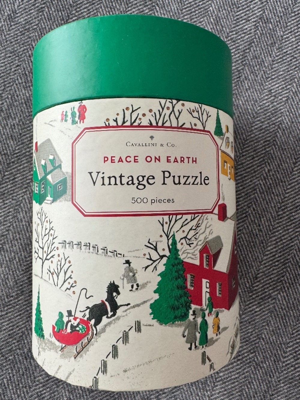 NWOT, CAVALLINI, 500 PIECE HOLIDAY PUZZLE IN PEACE ON EARTH